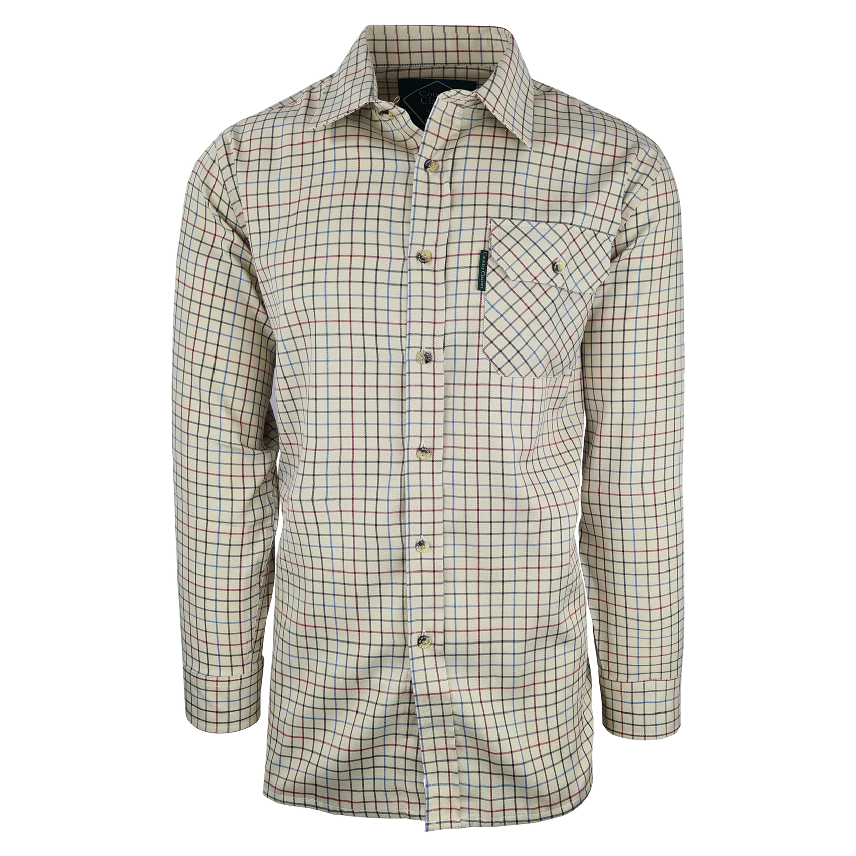 Country Classics Mens Long Sleeve Check Shirt - Burghley Red