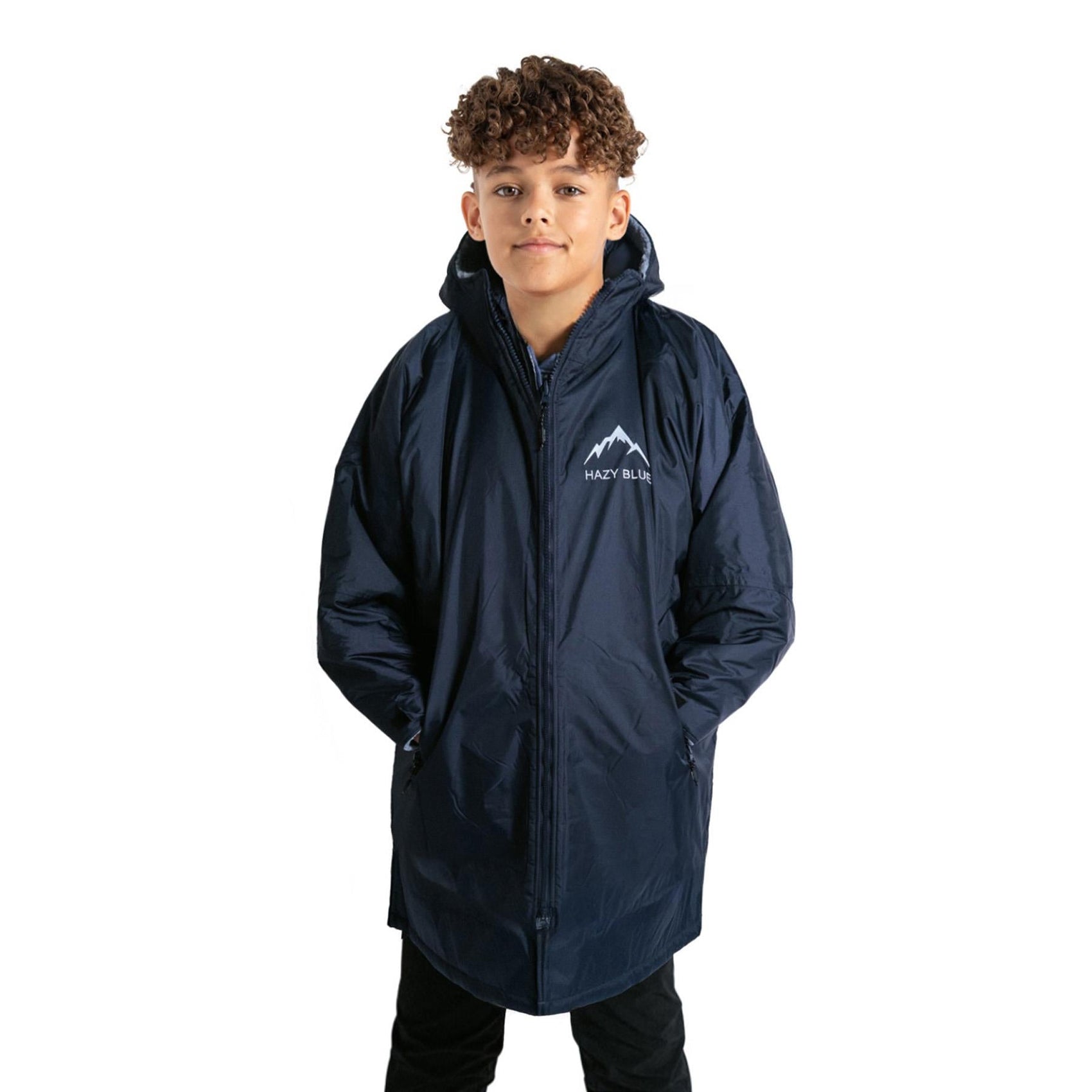 Hazy Blue Waterproof Kids All Weather Changing Robe - Truro