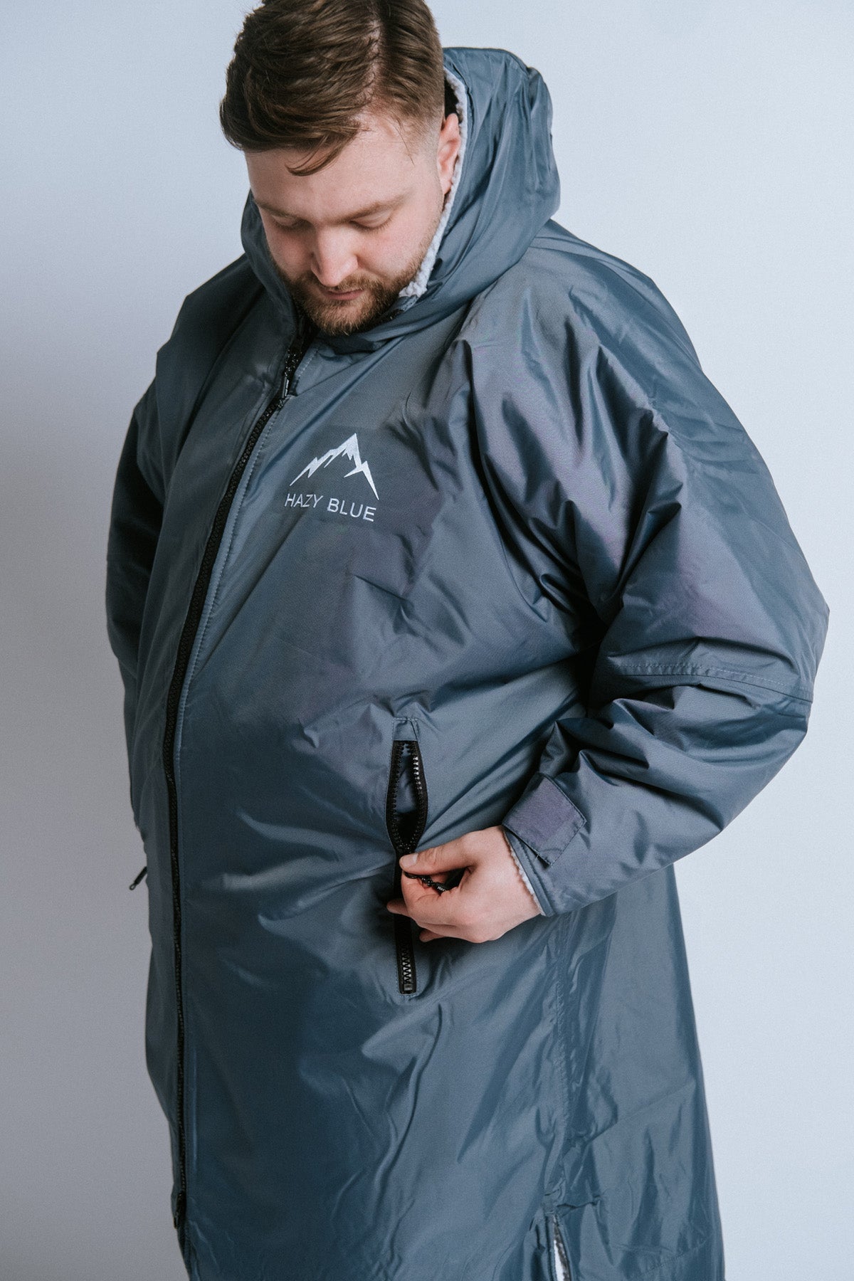 Hazy Blue Waterproof Adults All Weather Changing Robe - Just $79.99! Shop now at Warwickshire Clothing. Free Dellivery.