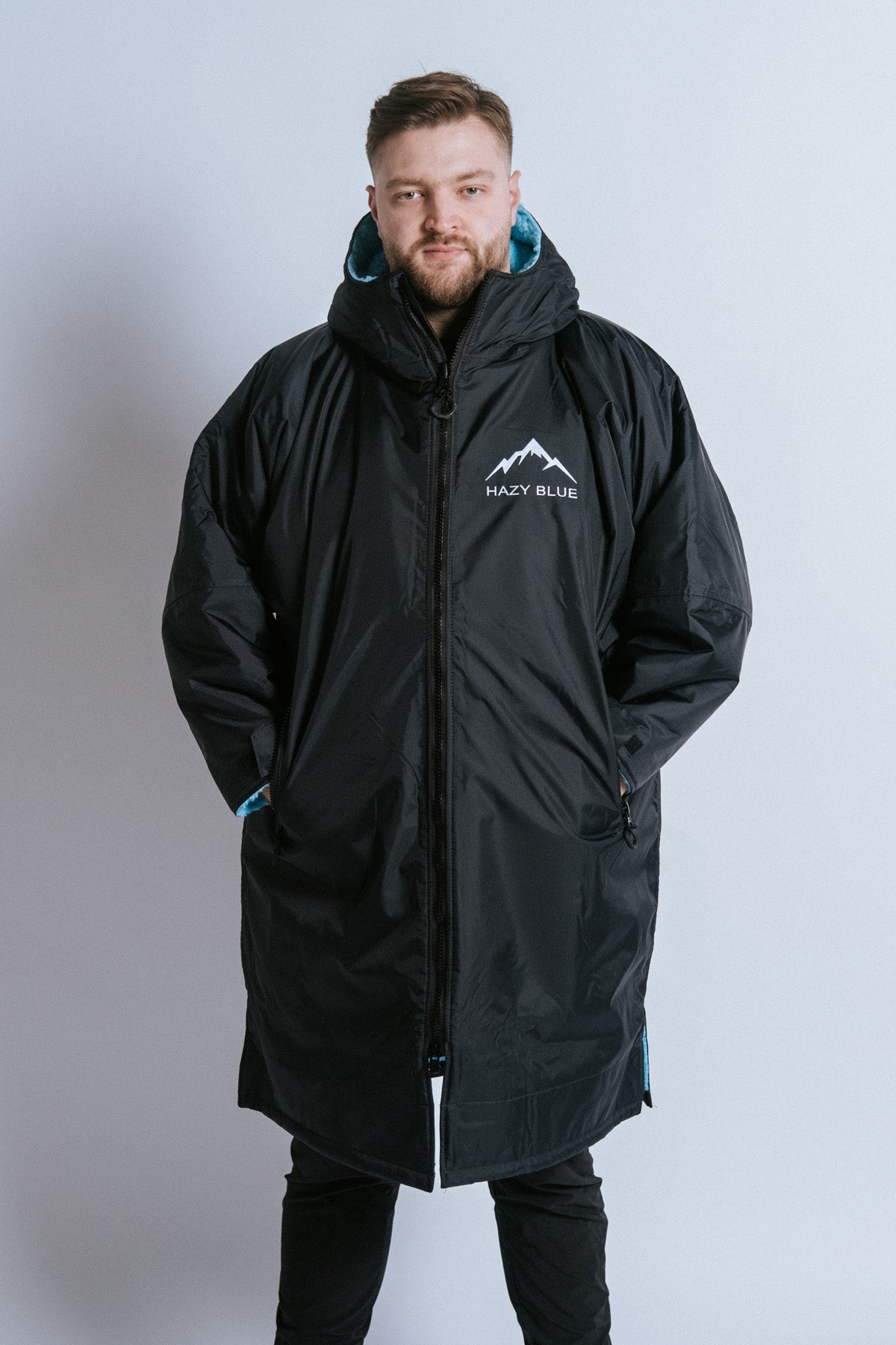 Hazy Blue Waterproof Adults All Weather Changing Robe - Just $79.99! Shop now at Warwickshire Clothing. Free Dellivery.