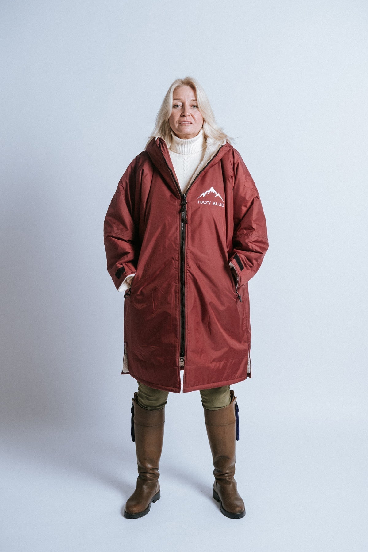 Hazy Blue Waterproof Adults All Weather Changing Robe - Just $79.99! Shop now at Warwickshire Clothing. Free Dellivery.