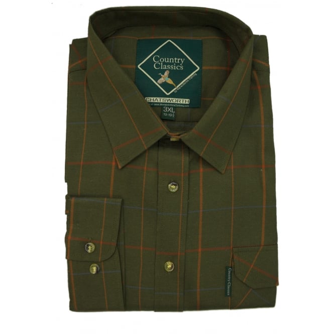 Country Classics Mens Long Sleeve Check Shirt - Chatsworth Green - Just $18.99! Shop now at Warwickshire Clothing. Free Dellivery.