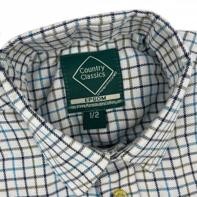 Country Classics Kids Long Sleeve Check Shirt - Epsom Blue - Just $14.99! Shop now at Warwickshire Clothing. Free Dellivery.