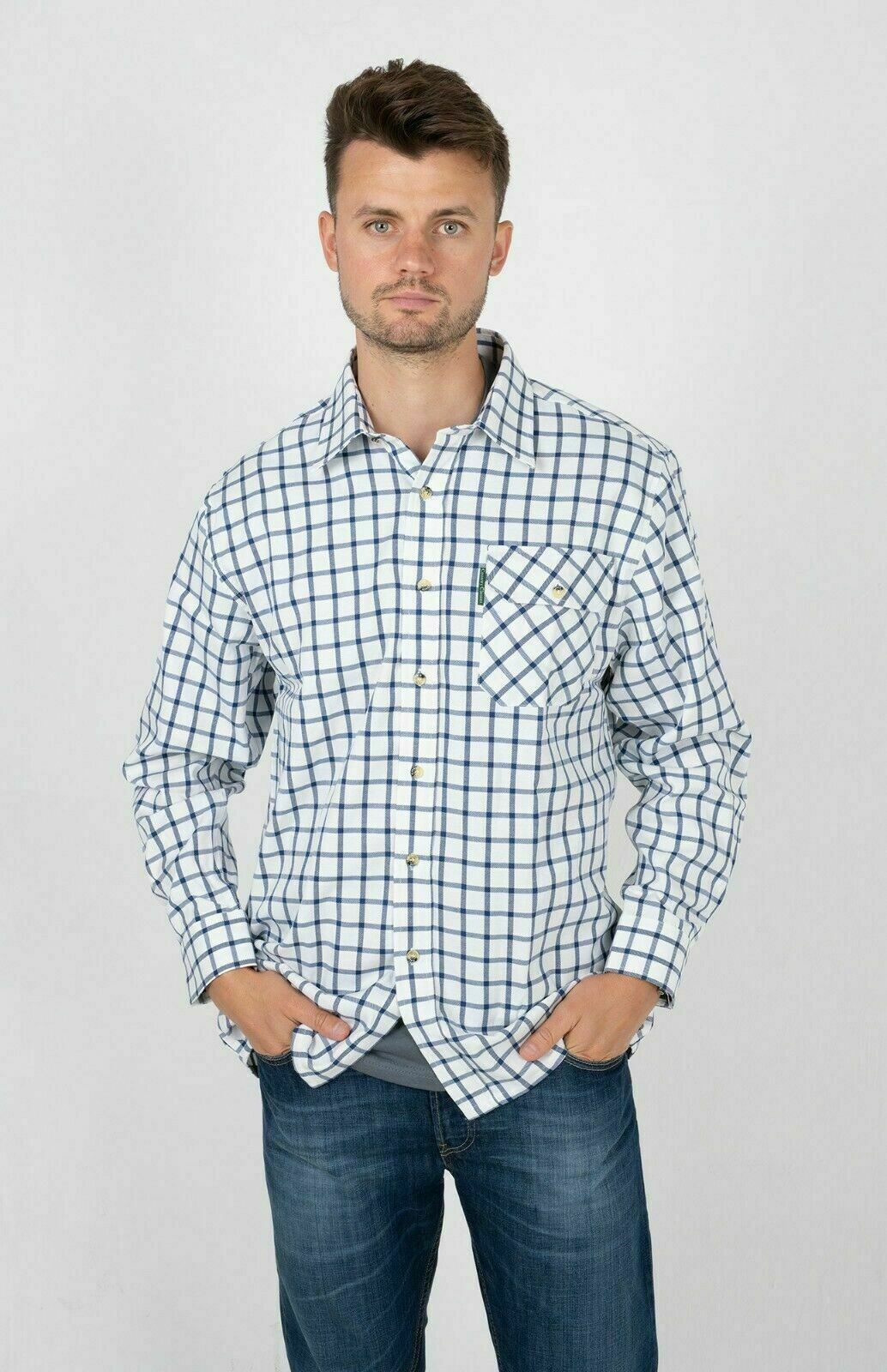 Champion Mens Long Sleeve Check Shirt - Highclere - Premium clothing from Hazy Blue - Just $17.99! Shop now at Warwickshire Clothing