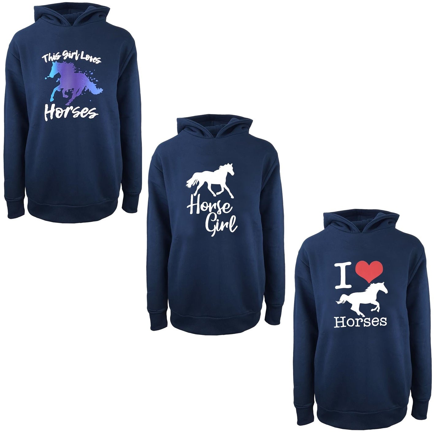 Hazy Blue Womens Pullover Hoodie - Horses - Premium clothing from Hazy Blue - Just $19.99! Shop now at Warwickshire Clothing