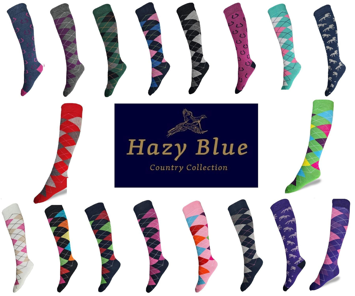 Hazy Blue Charlotte Riding Socks Multiple Colours - Premium clothing from Hazy Blue - Just $4.99! Shop now at Warwickshire Clothing