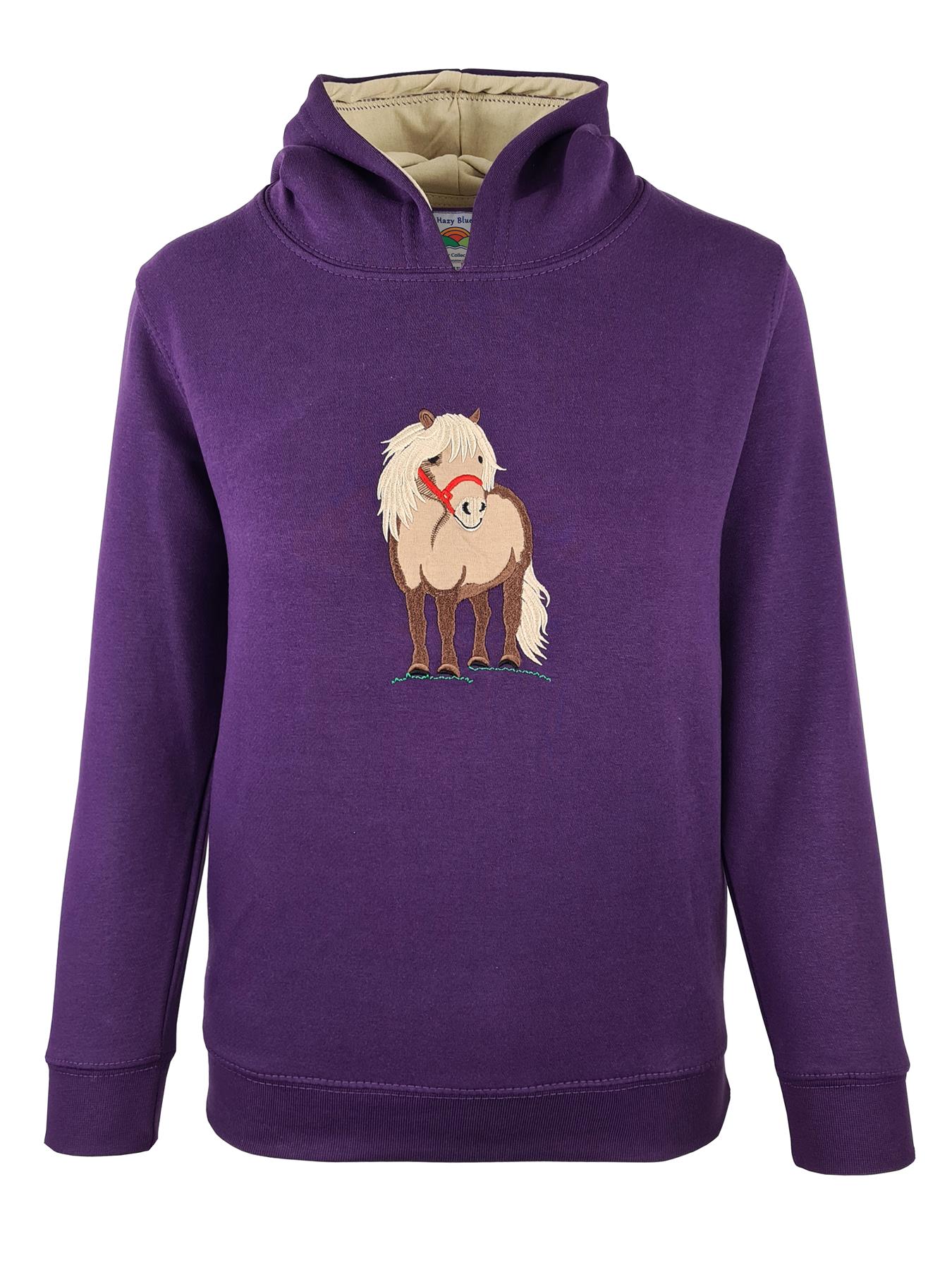 Hazy Blue Hazel Horse Childrens Hoodies
