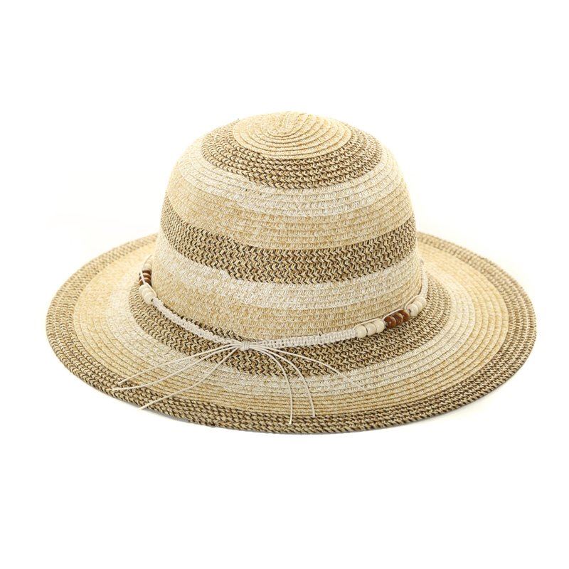 Hazy Blue Wide Brim Striped Straw Womens Hat - Premium clothing from Hazy Blue - Just $14.99! Shop now at Warwickshire Clothing