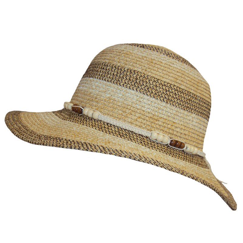 Hazy Blue Wide Brim Striped Straw Womens Hat - Premium clothing from Hazy Blue - Just $14.99! Shop now at Warwickshire Clothing