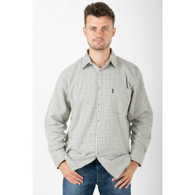 Hazy Blue Mens Casual Country Check Long Sleeve Shirt