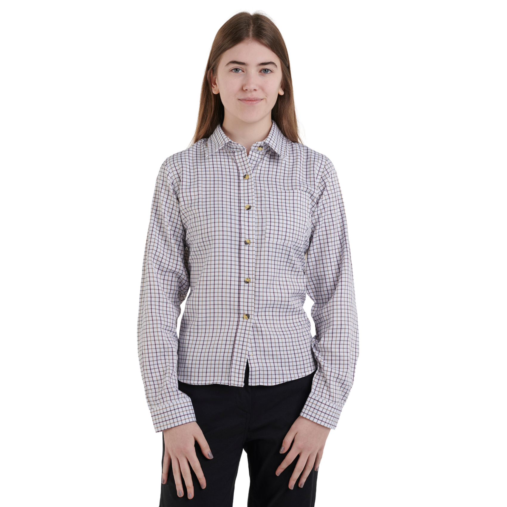 Country Classics Womens Check Long Sleeve Shirts - Tattersall Red