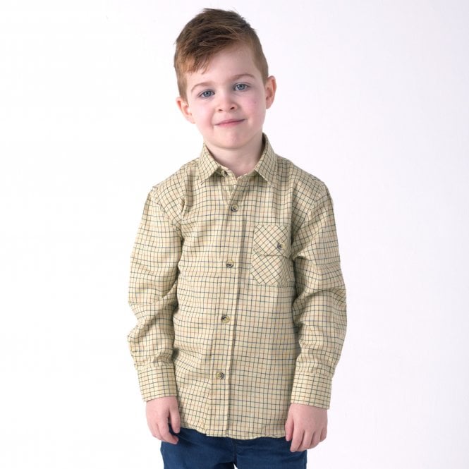Country Classics Boys Long Sleeve Check Shirt - Cartmel Beige - Just $13.99! Shop now at Warwickshire Clothing. Free Dellivery.