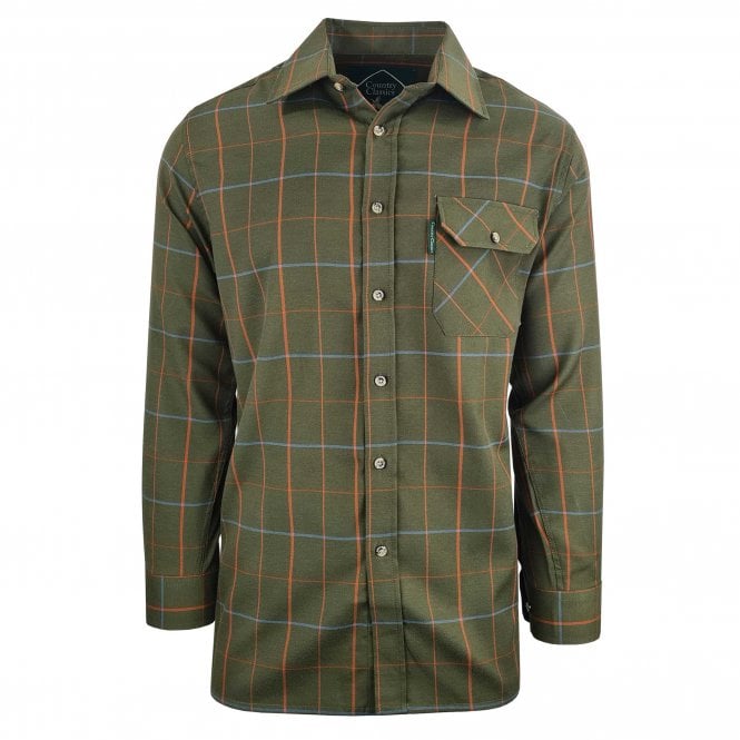 Country Classics Mens Long Sleeve Check Shirt - Chatsworth Green