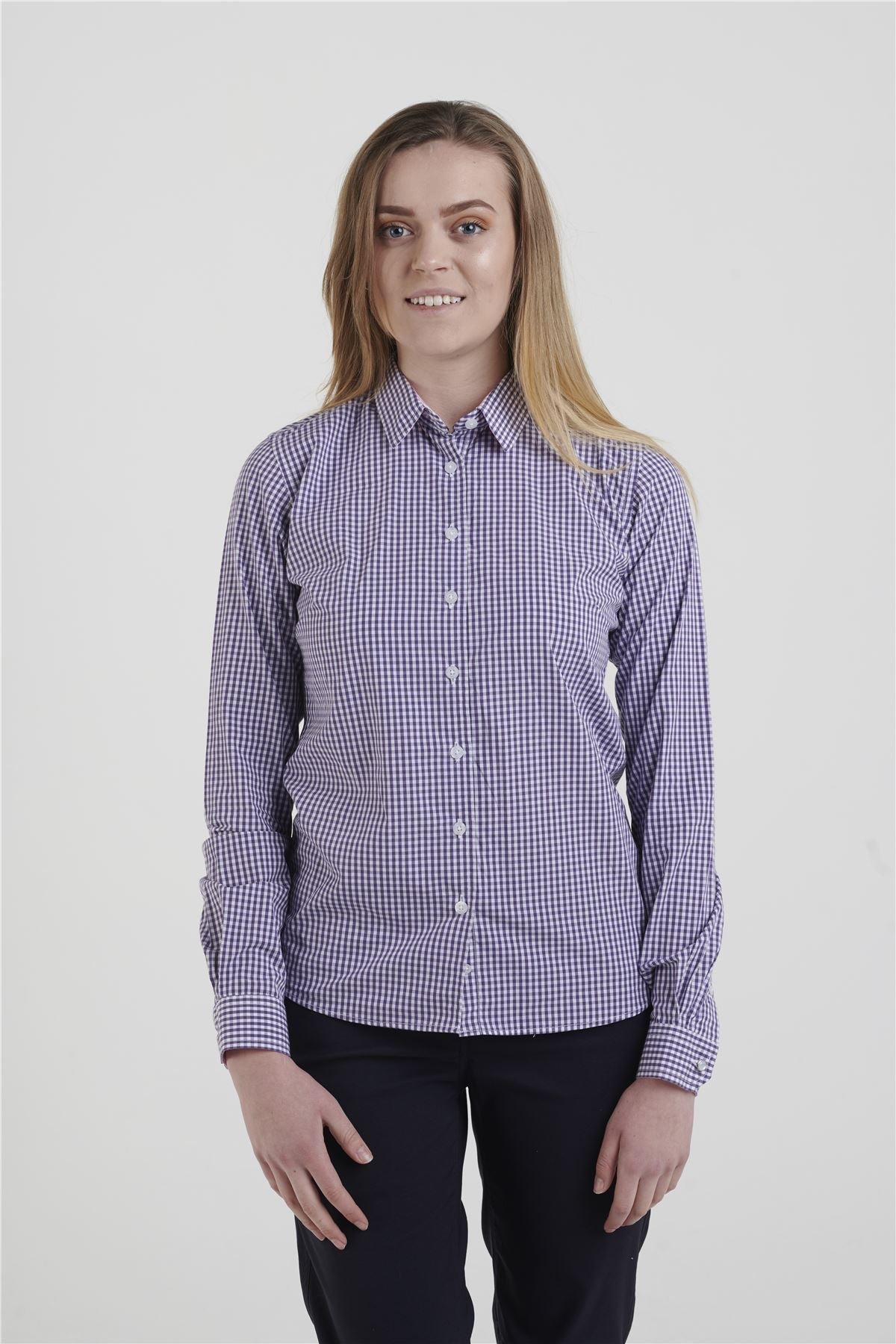 Hazy Blue Womens Carrie Long Sleeved Check Shirt - Premium clothing from Hazy Blue - Just $50.00! Shop now at Warwickshire Clothing