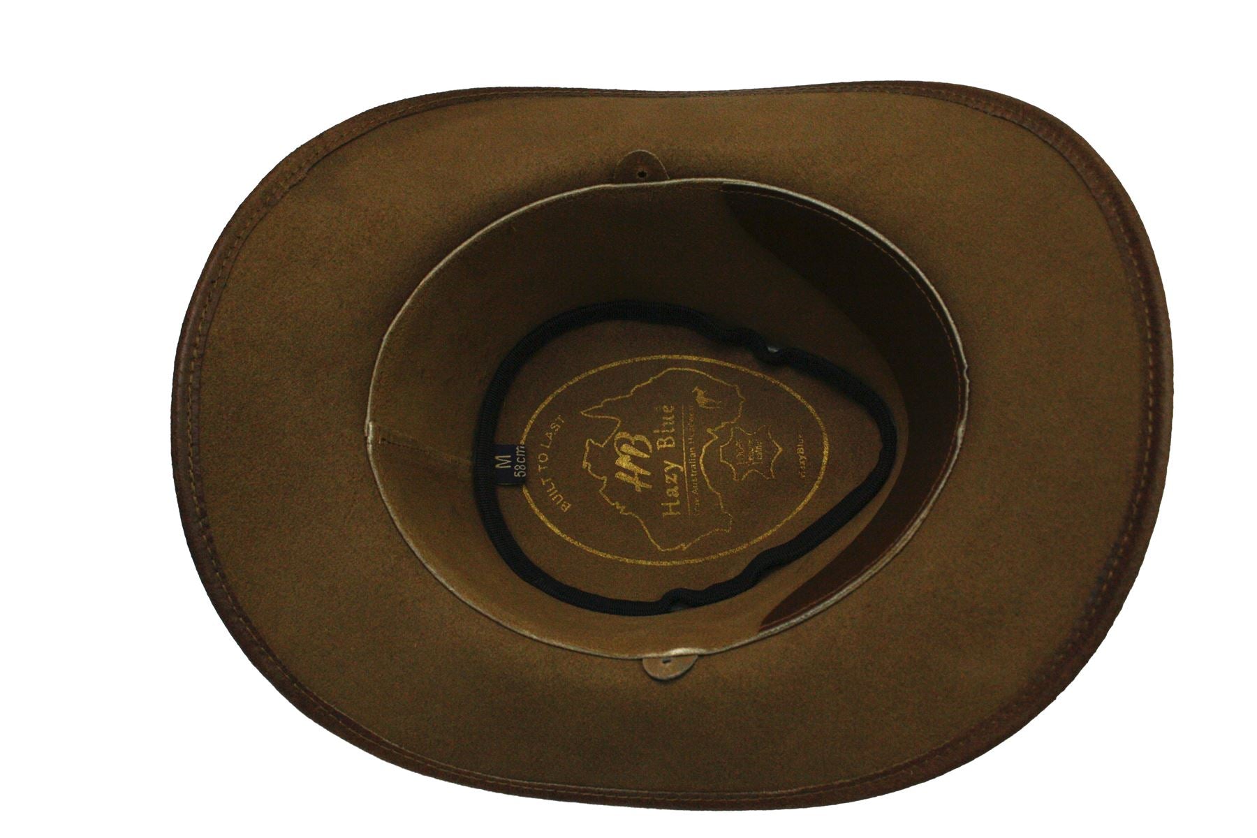 Hazy Blue Tan Leather Hat Australian, Adelaide Cowboy Style - Premium clothing from Hazy Blue - Just $19.99! Shop now at Warwickshire Clothing