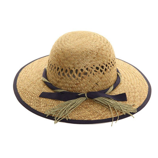 Hazy Blue STRAW WITH RIBBON BAND Womens Hat - Premium clothing from Hazy Blue - Just $9.99! Shop now at Warwickshire Clothing