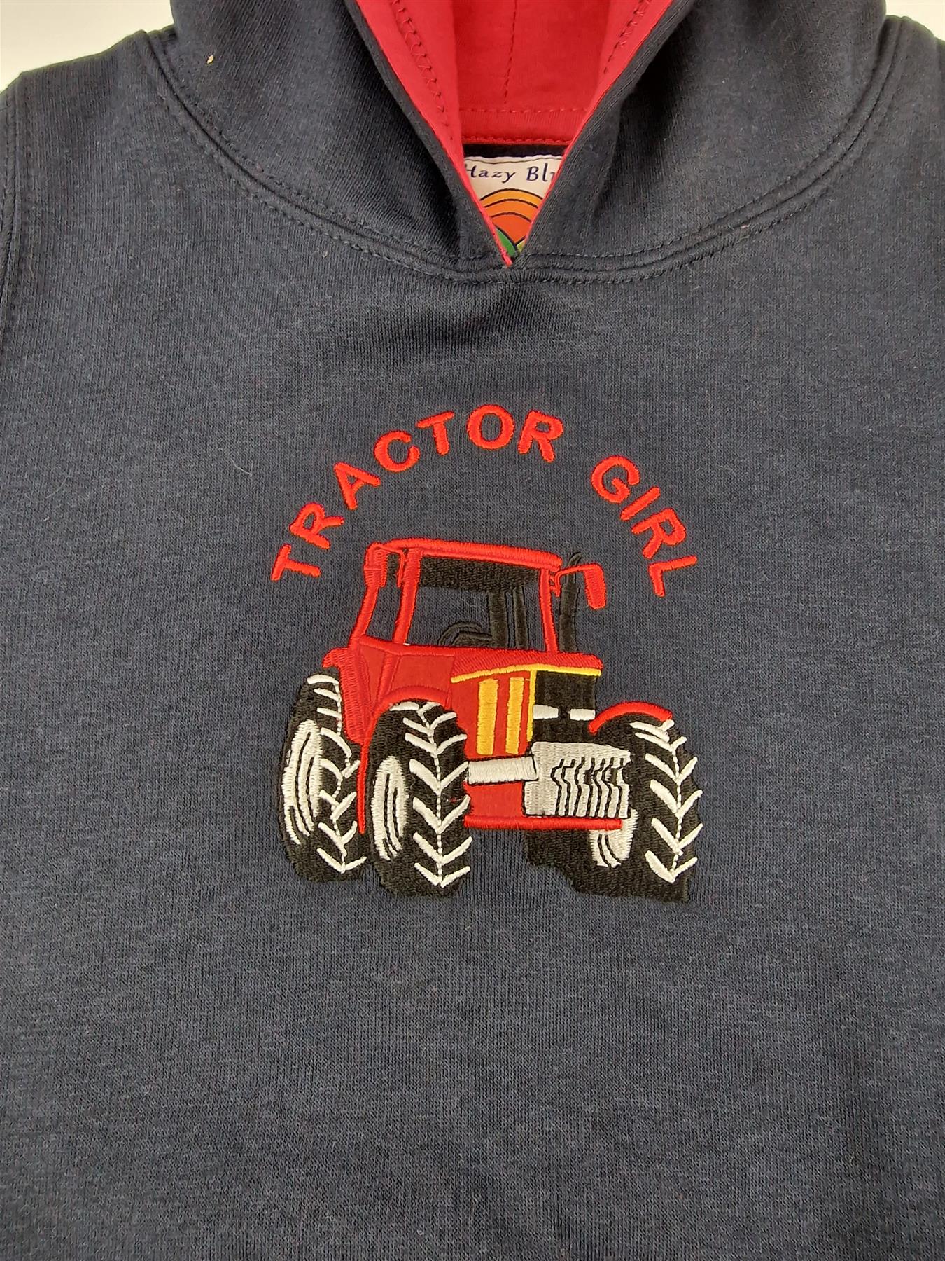 Hazy Blue Roxy Tractor Girl Hoodies - Premium clothing from Hazy Blue - Just $12.99! Shop now at Warwickshire Clothing