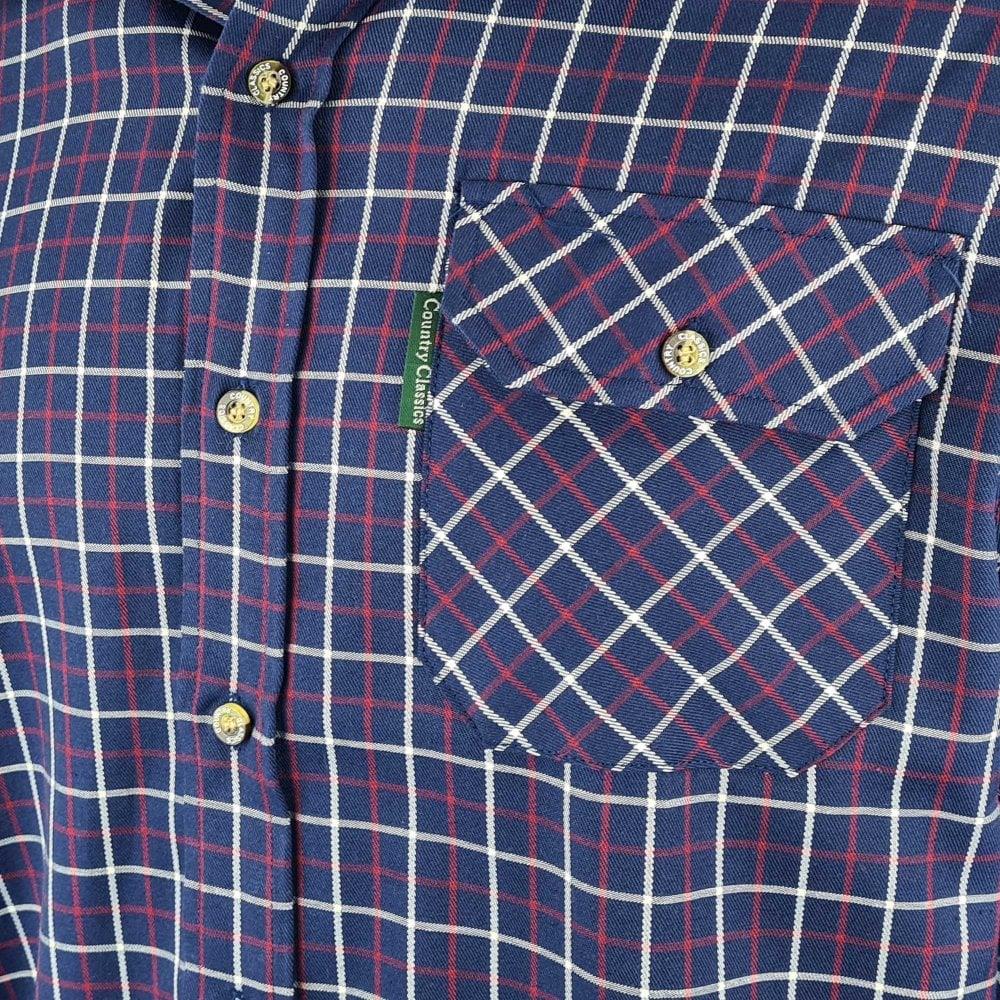 Country Classics Mens Long Sleeve Country Check Shirt - Fontwell Navy - Just $18.99! Shop now at Warwickshire Clothing. Free Dellivery.